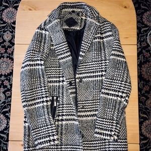 Black and white checkered coat